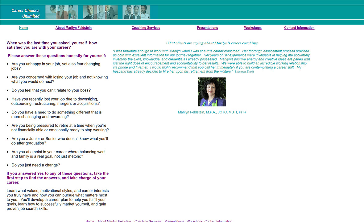 portfolio-career-choices-website-before